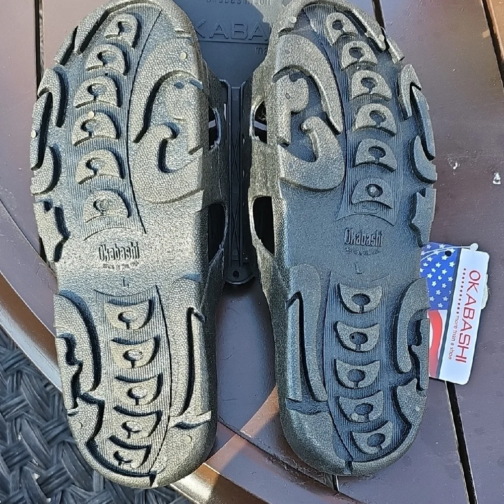 Okabashi Men's Black Slip-On Sandals